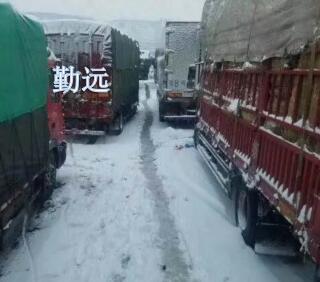 蕉岭到各地回程车运输途中遭遇大雪