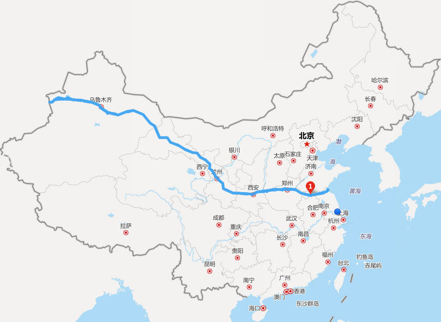 连霍高速全程地图