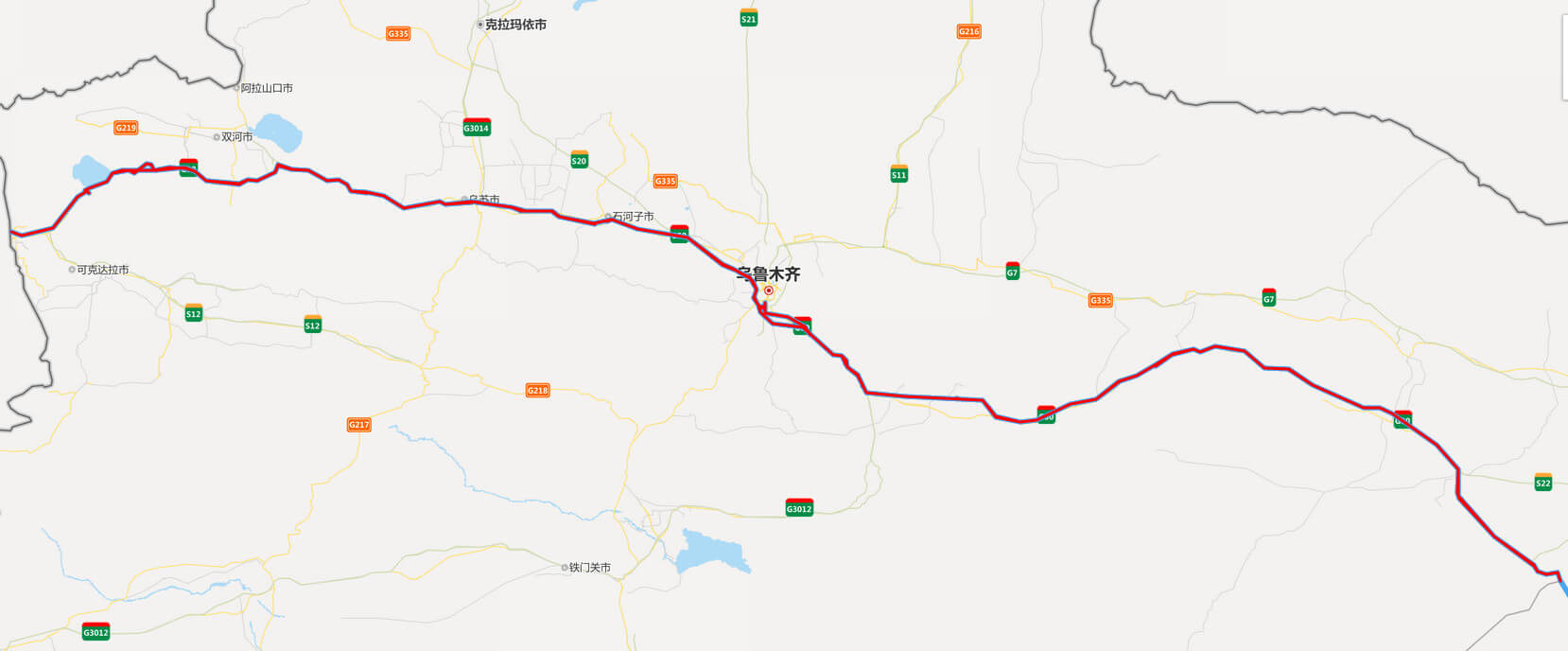 连霍高速全程地图-新疆段