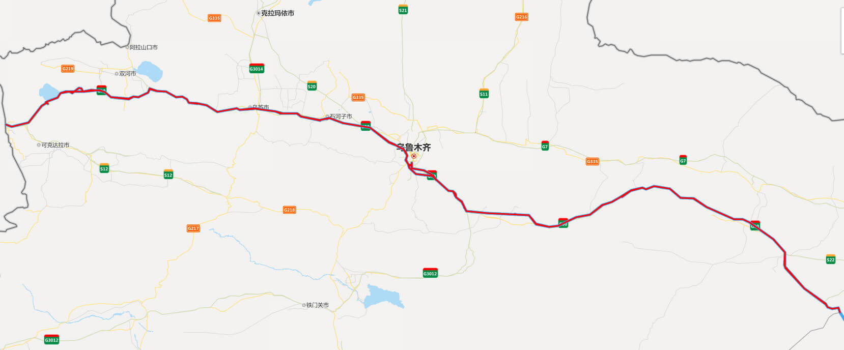 连霍高速全程地图-新疆段