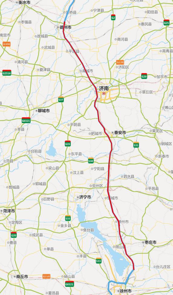 京台高速公路地图-山东段