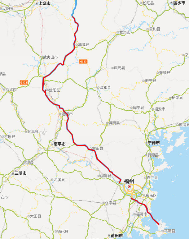 京台高速公路地图-福建段