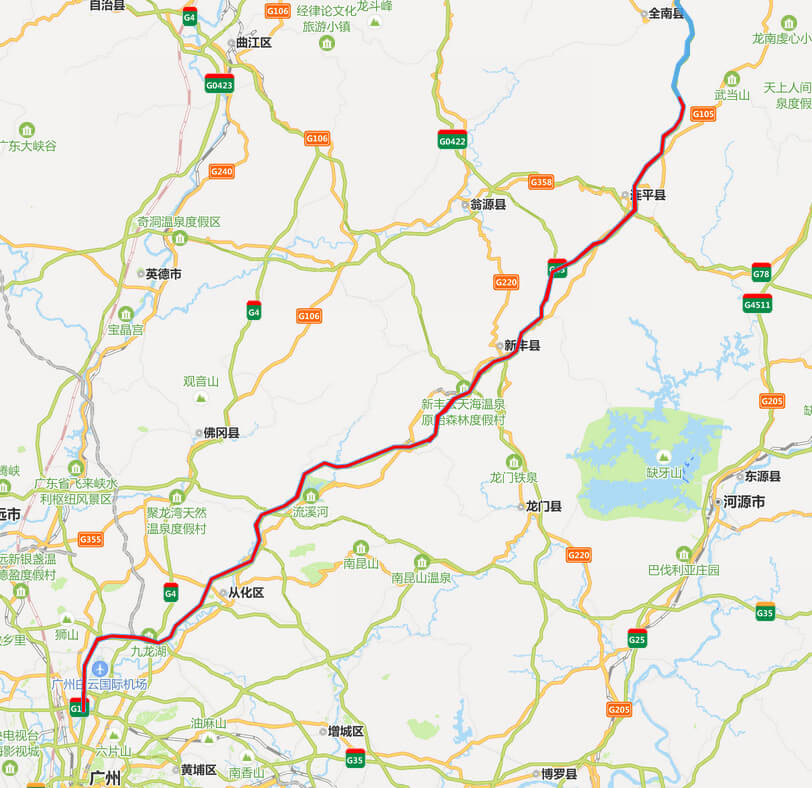 大广高速公路地图-广东段