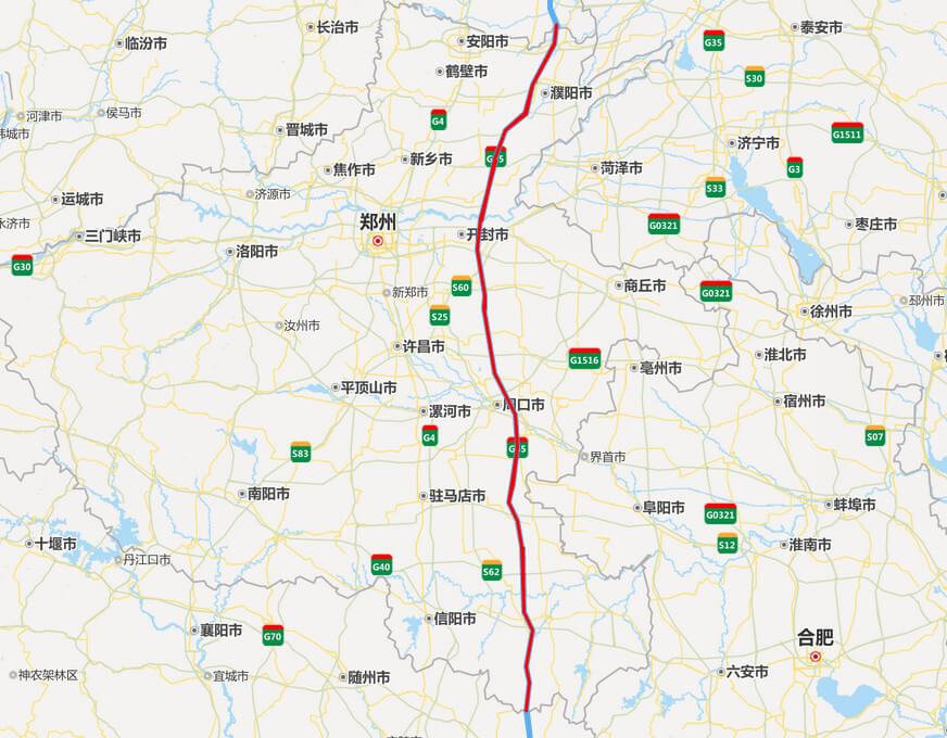 大广高速公路地图-河南段