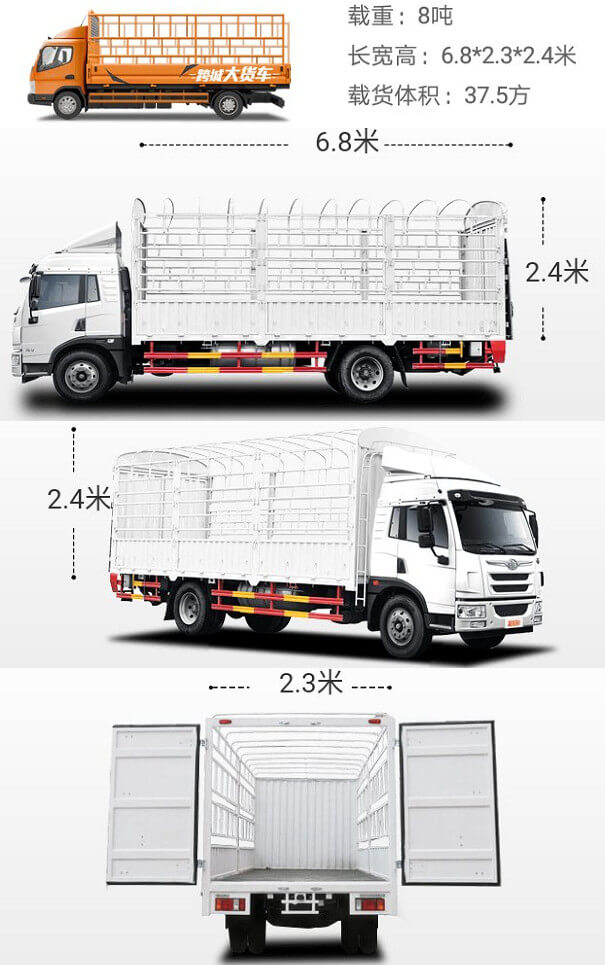 货拉拉6米8货车实物图